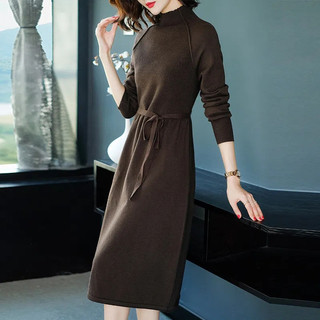 [Hàng Có Sẵn] Đầm sweater Dáng Rộng Dài Qua Gối Phong Cách Hàn Quốc Thời Trang Thu Đông Mới 2023