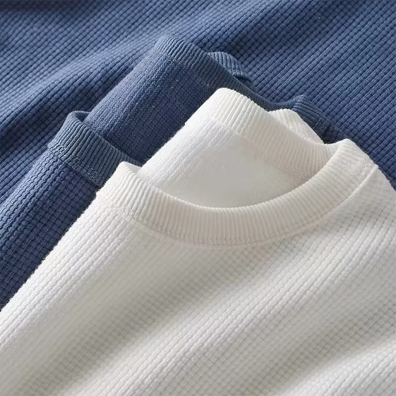 Thời Trang Áo Thun Tay Ngắn Cổ Tròn Màu Trơn Phong Cách Đường Phố Cá Tính Cho Nam