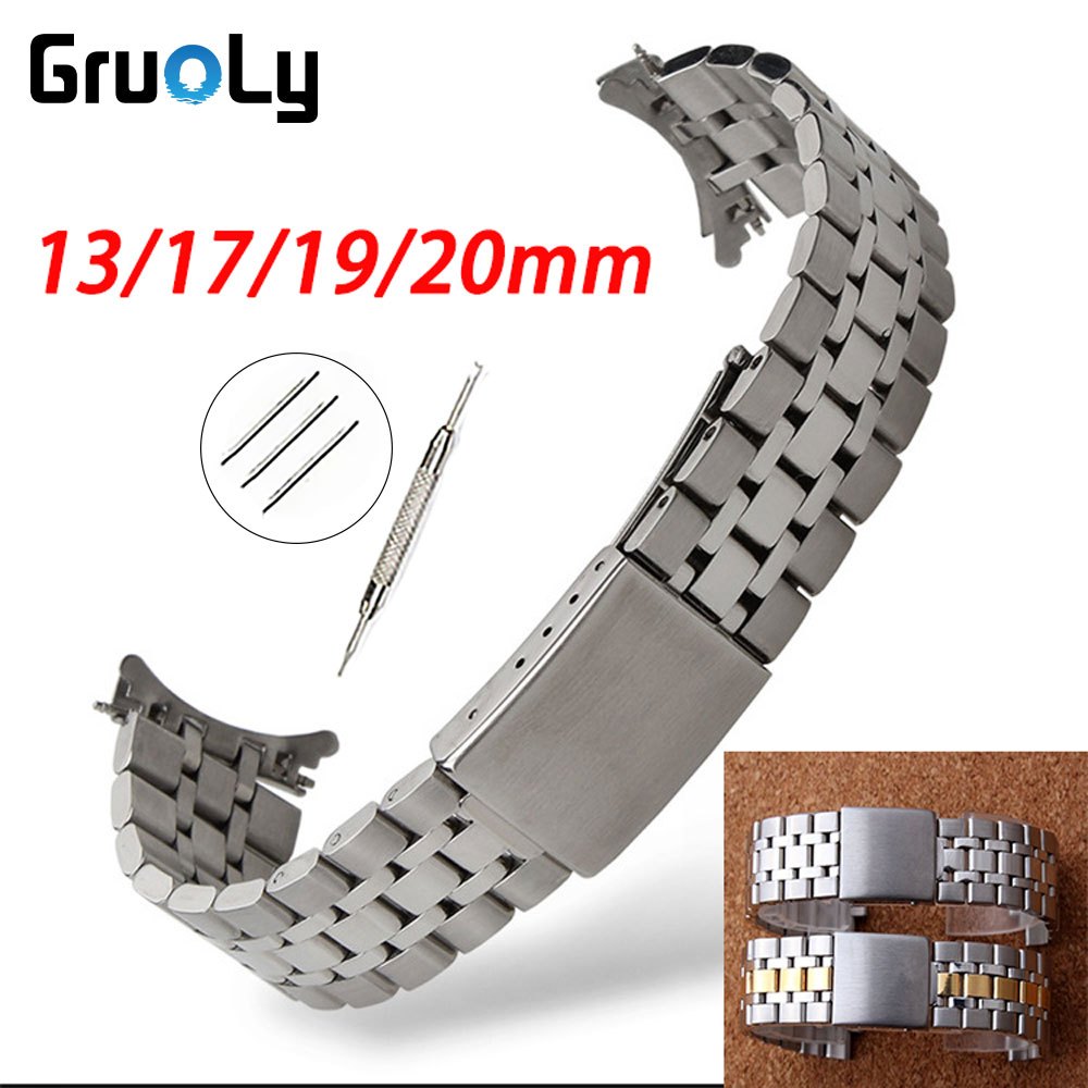 Dây Đeo Tay Bằng Thép Không Gỉ 13mm 17mm 19mm 20mm Cho Đồng Hồ Thông Minh