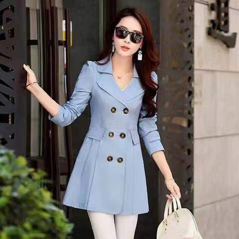 Áo Khoác Dáng Dài Phong Cách Hàn Quốc Thời Trang Xuân Thu 2022 Mới