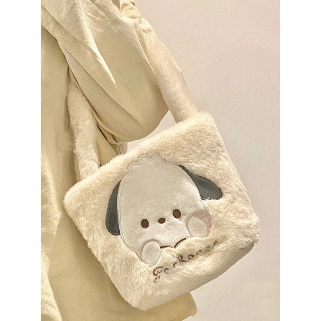 Moweikaidi Túi Đeo Vai Hình Vuông Phủ Lông Họa Tiết Hoạt Hình Phong Cách Nhật Bản Dễ Thương Cho Nữ