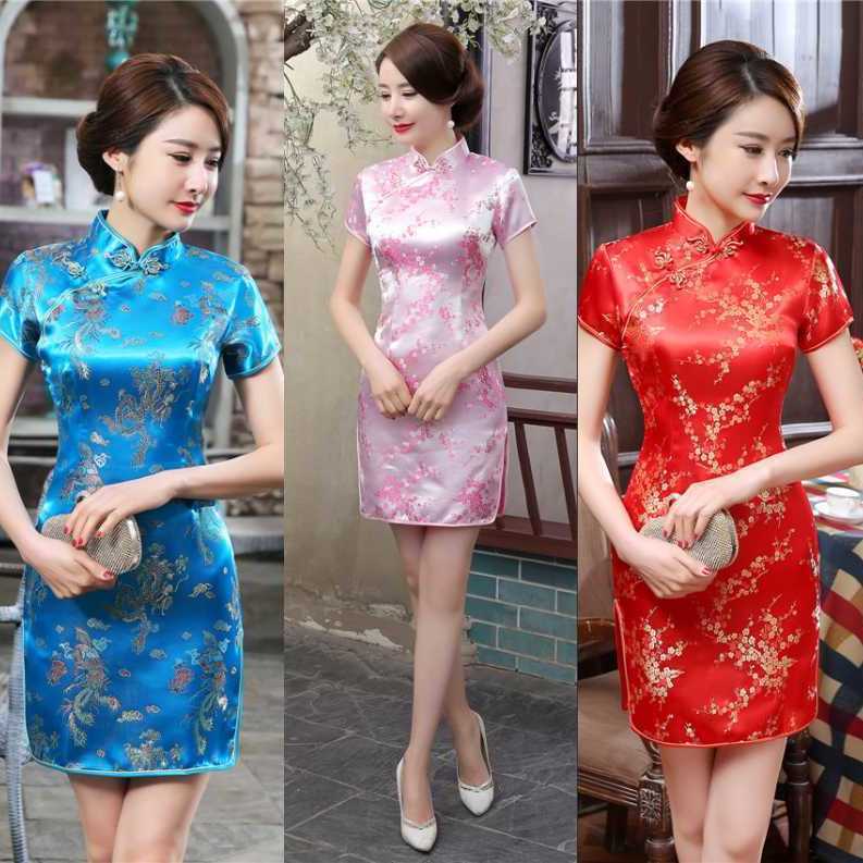 Đầm Sườn Xám Truyền Thống Trung Hoa Plus Size M-6XL 0143