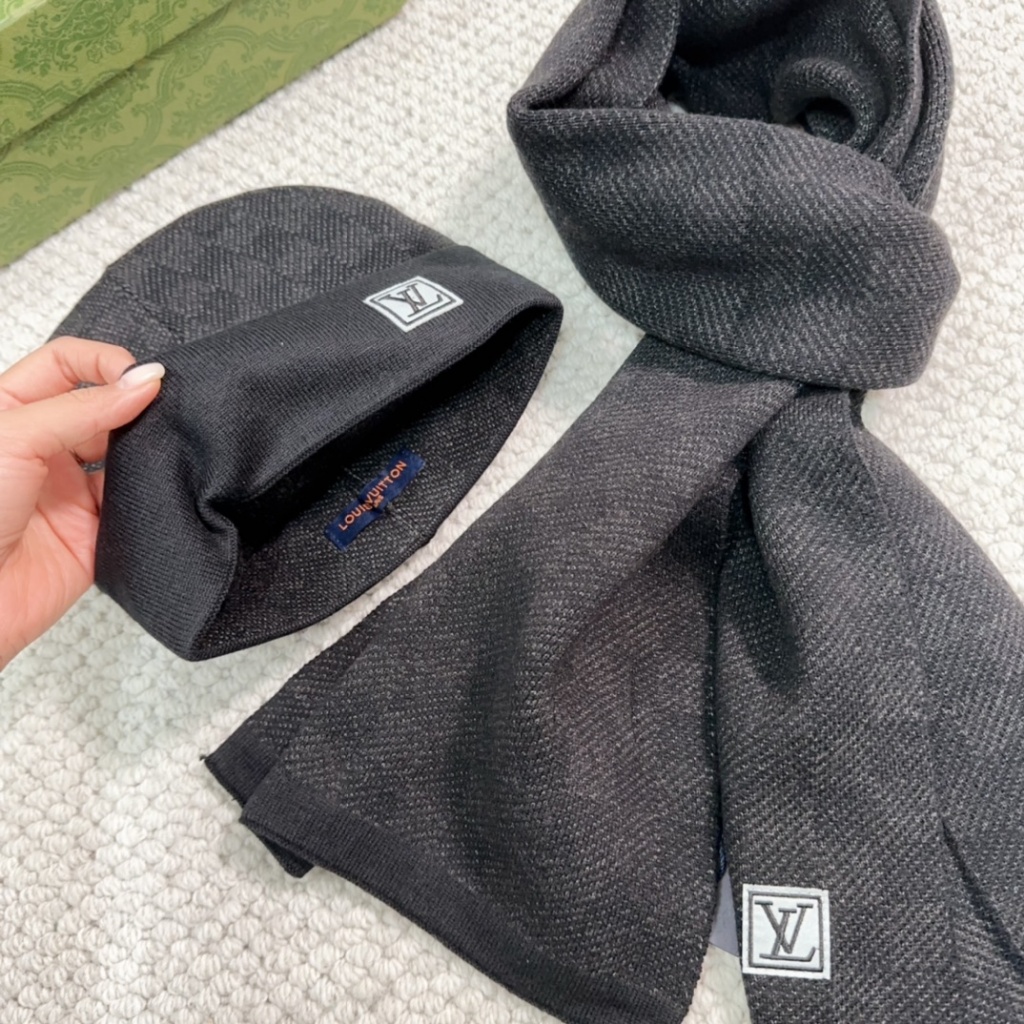 Gz1204 louis vuitton Khăn Quàng Cổ cashmere Dệt Kim