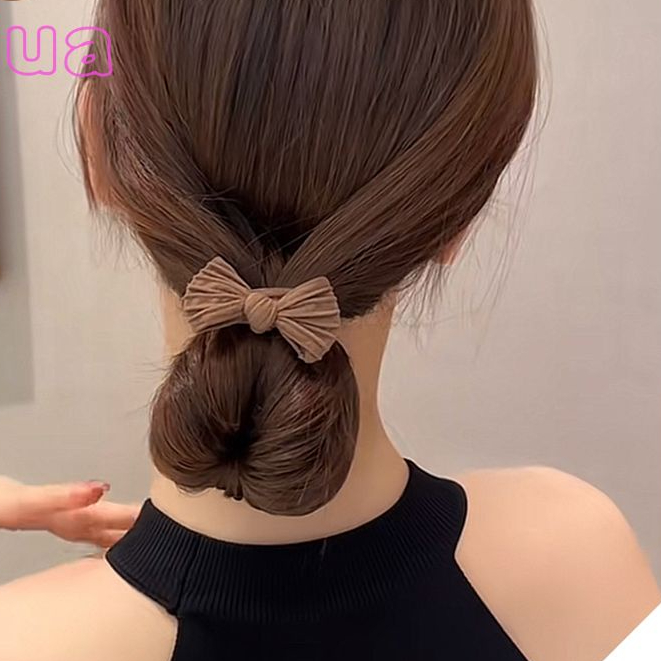 Miu🔮Dây buộc tóc co giãn phối nơ ruy băng thời trang thu đông phong cách Hàn Quốc cho nữ