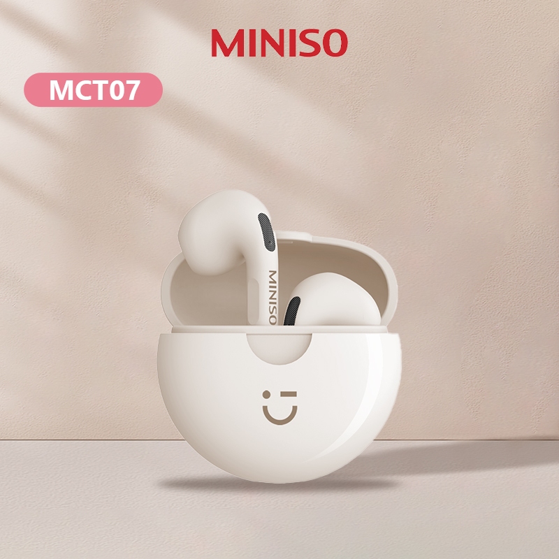 Miniso Tai Nghe bluetooth mct07 Âm Thanh hd Giảm Tiếng Ồn Chất Lượng Cao