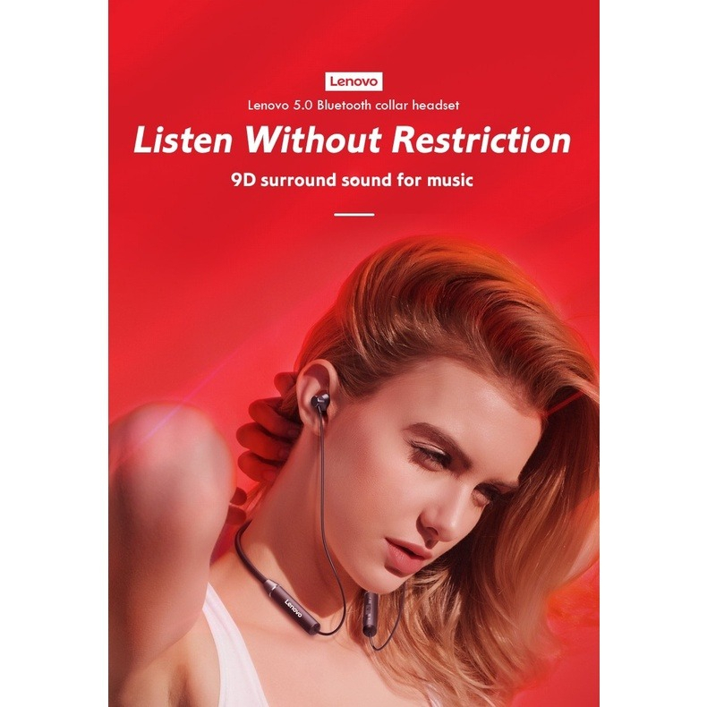 Tai Nghe Bluetooth Lenovo HE05X Ⅱ không dây  Chống nước HIFI Stereo Từ dây đeo cổ thể thao IPX5 Tuổi thọ pin dài có micrô | BigBuy360 - bigbuy360.vn