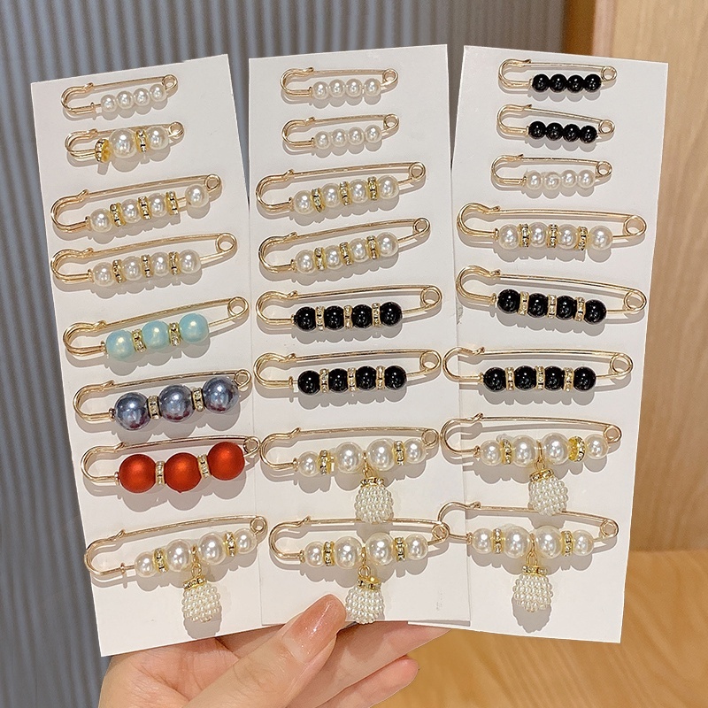 Set 6 Ghim Cài Nhỏ Cố Định Cổ Áo / Quần Chống Ánh Sáng Dành Cho Nữ