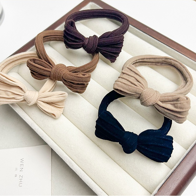 Miu🔮Dây buộc tóc co giãn phối nơ ruy băng thời trang thu đông phong cách Hàn Quốc cho nữ