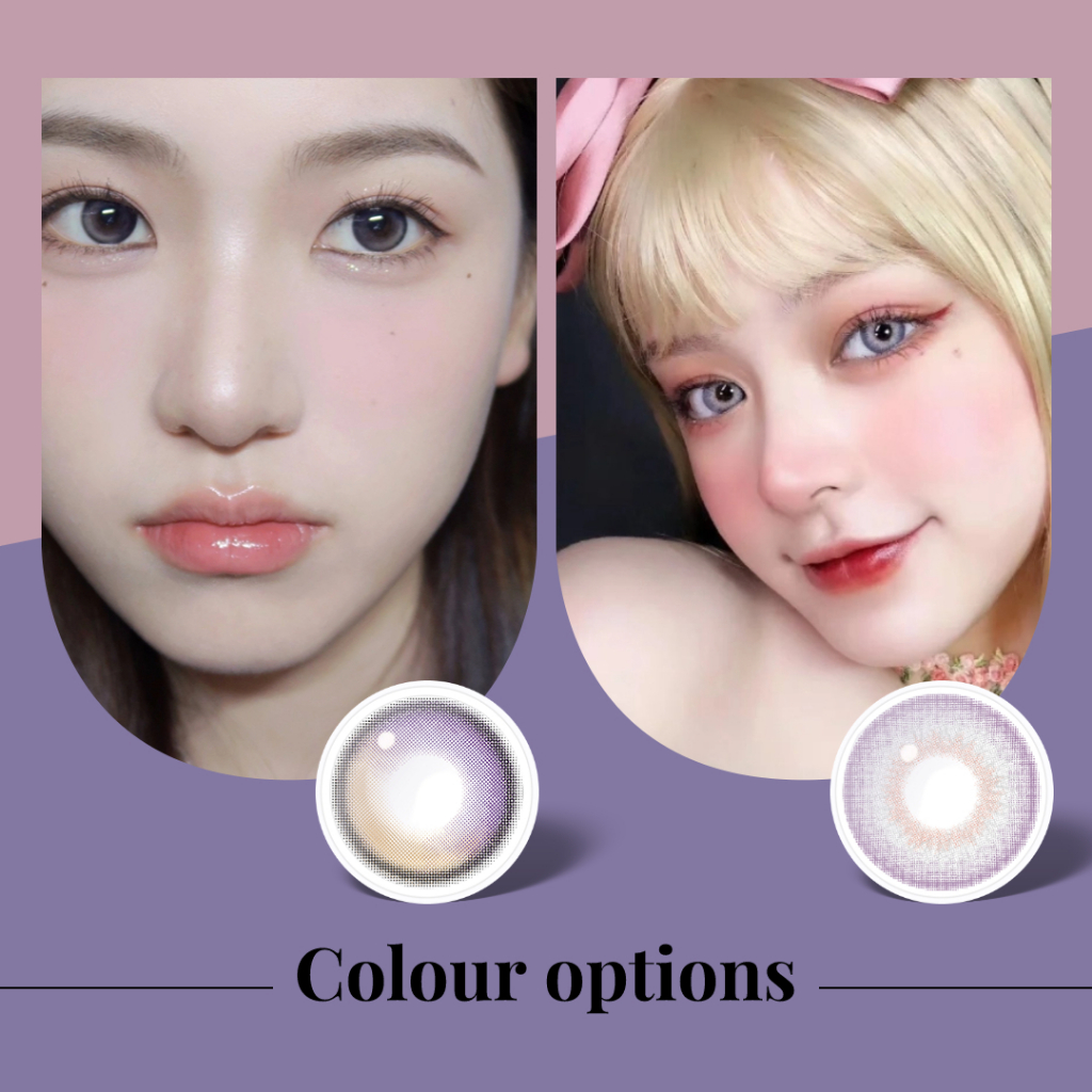 1 Cặp Kính Áp Tròng Màu Tím Tự Nhiên Thời Trang Cho Kính Áp Tròng 1 Năm