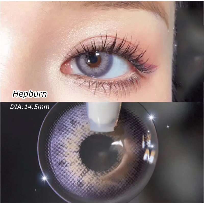 1 Cặp Kính Áp Tròng Màu Tím Tự Nhiên Thời Trang Cho Kính Áp Tròng 1 Năm