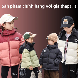 Catimini áo khoác phao phao dáng ngắn giữ ấm màu khối cho bé trai và bé gái