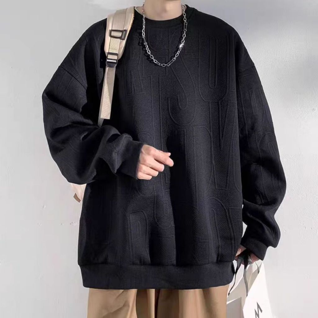 Giảm Giá Siêu Lớn Áo hoodie Màu Kem Dập Nổi Chữ 3d Màu Trơn Thoải Mái Thời Trang Mùa Thu Chất Lượng Cao Thoải Mái Cho Nam
