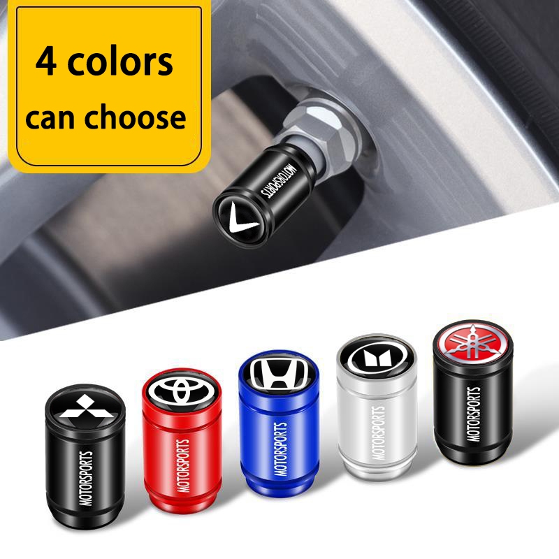 Bộ 4 Nắp Van Bánh Xe Chống Bụi Bằng Kim Loại Phù Hợp Cho Xe Moto Và Xe Đạp yamaha toyota honda