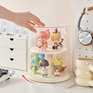 Beiduoyang hộp đựng búp bê trưng bày chống bụi có thể xoay được đứng