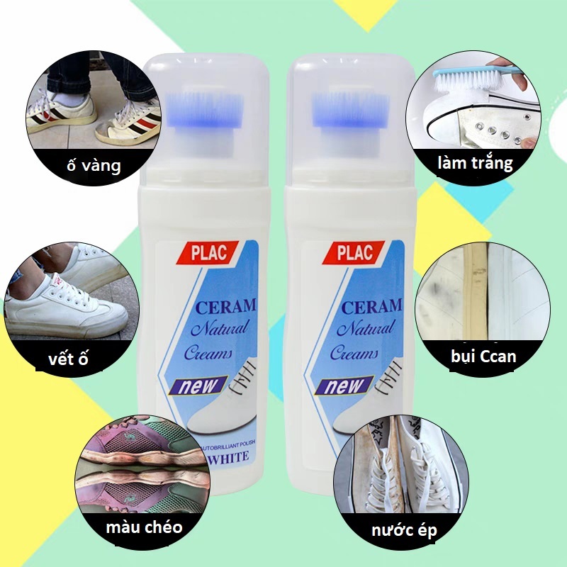YAOLI Bàn Chải Vệ Sinh Giày Màu Trắng / Vàng Loại Bỏ Vết Bẩn Tiện Dụng