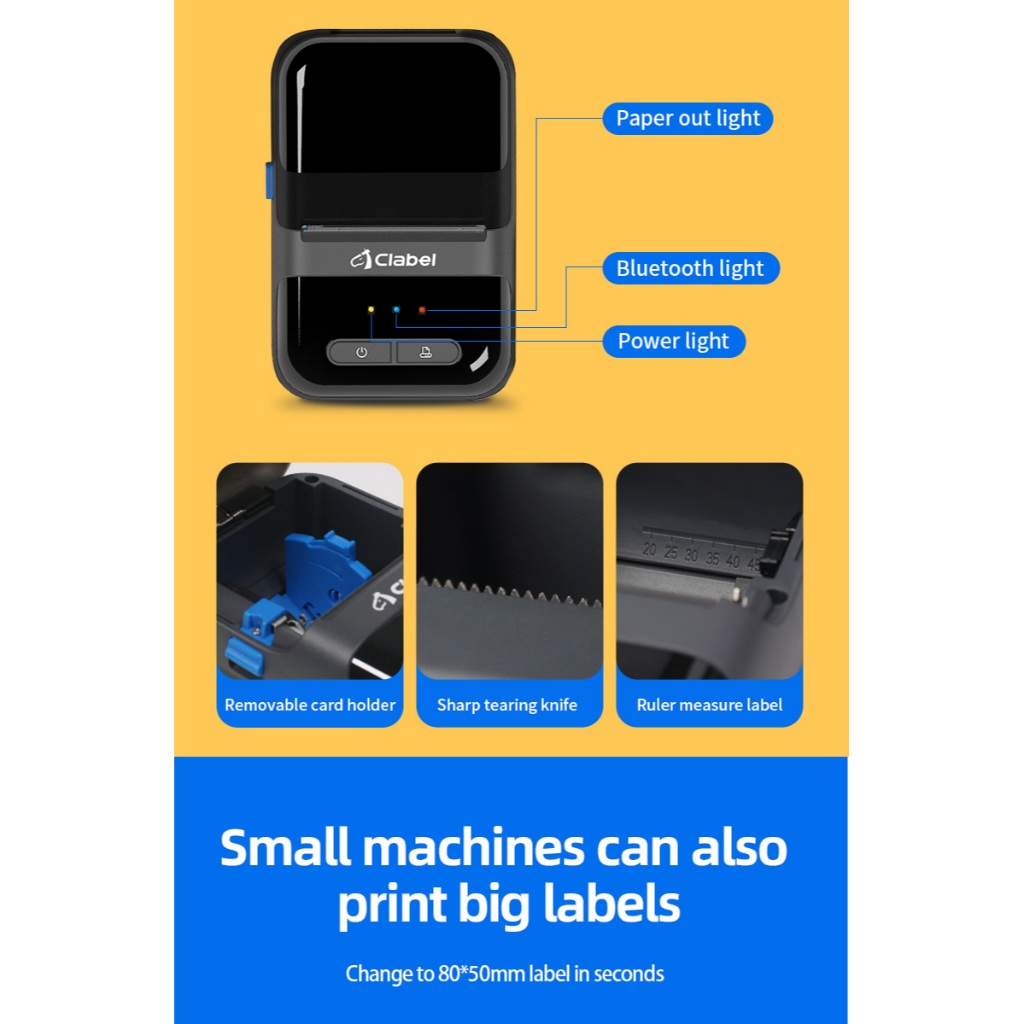 Máy in, Máy in nhãn nhiệt, Máy in nhãn, Máy in nhãn mini có kết nối Bluetooth cho Android/ iOS