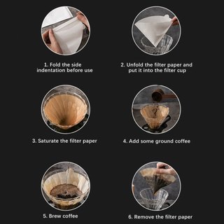 50x Giấy Cà Phê Hình Nón Để Đổ Trên Máy Pha Cà Phê