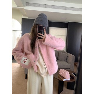 🍓Lamb wool jacket, winter thickened, warm, loose and luxurious top