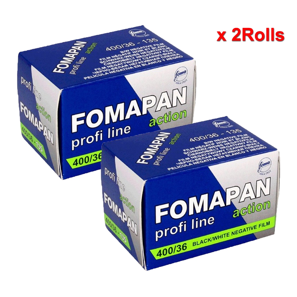 Phim 2Rolls Fomapan 400 Action 35mm B & W [36 Exp] Phim âm 135mm đen trắng