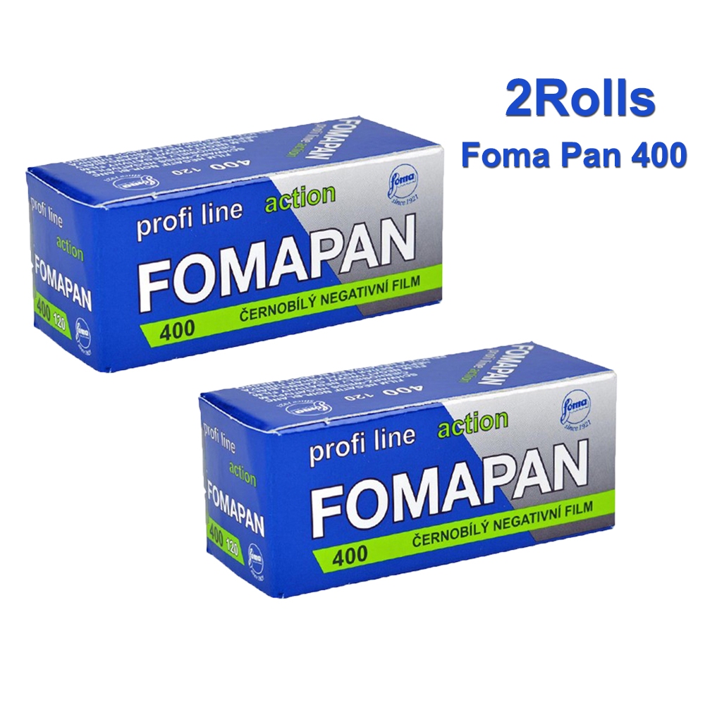 Phim 2Rolls Fomapan 400 Action 120mm B & W [36 Exp] Phim ảnh đen trắng