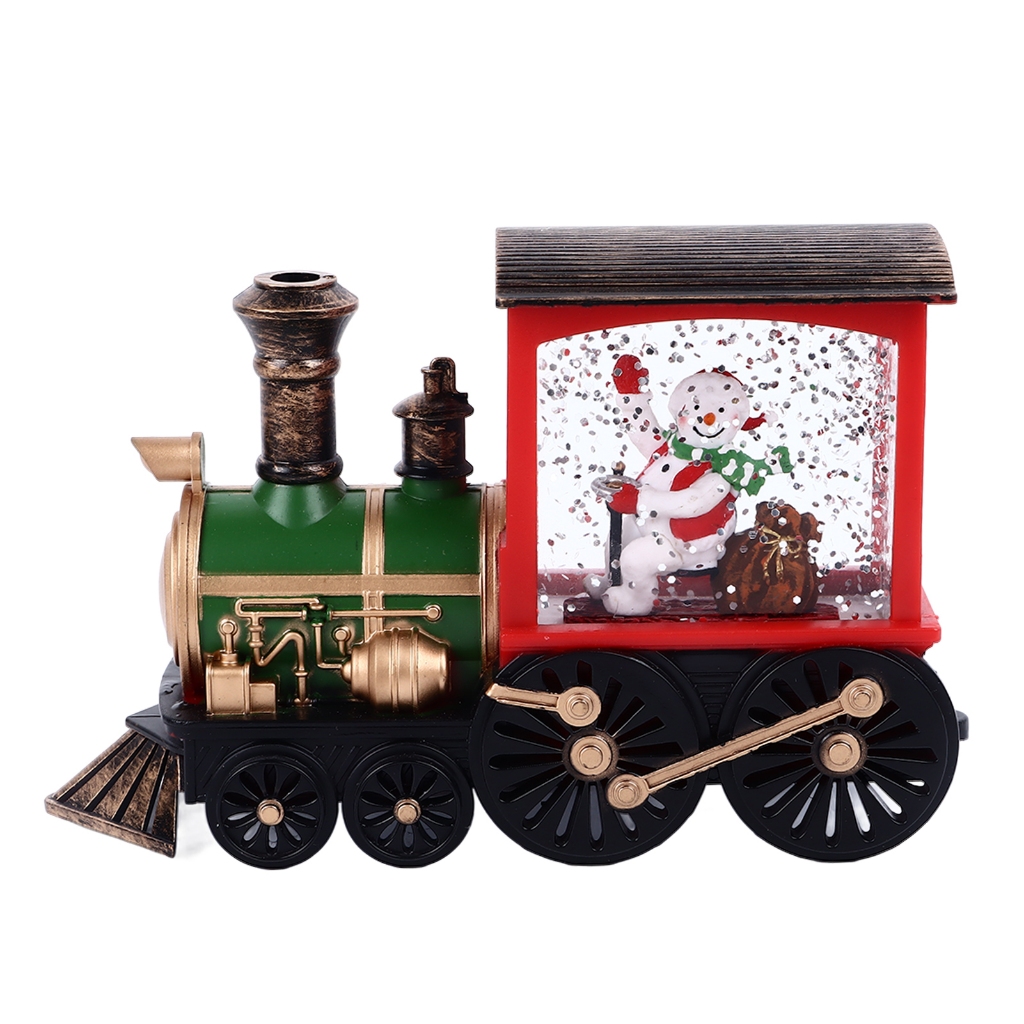 Tàu Lửa Noel Người Tuyết Trang trí Giáng sinh Đèn LED cổ điển cho Trung tâm mua sắm Bar