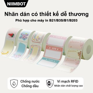 NIIMBOT B1/B21/B3SGiấy in nhãn màu sắc lễ Giáng Sinh, nhãn tên giấy màu sắc dành cho học sinh mẫu giáo, nhãn tên đáng yêu dành cho nhà cửa, giấy ghi chú chống nước.