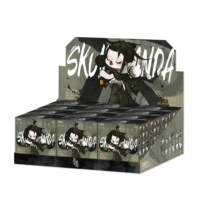 Huy hiệu POP MART phong cách SKULLPANDA The Ink Plum Blossom - ngẫu nhiên
