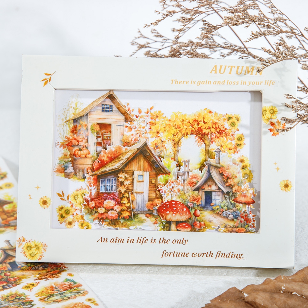 Mr. Paper 200cm/cuộn washi Băng keo Phong cách văn nghệ Cảnh quan vườn bốn mùa Băng keo Sáng tạo tài khoản Nền video dán DIY cup Phong bì trang trí Băng keo
