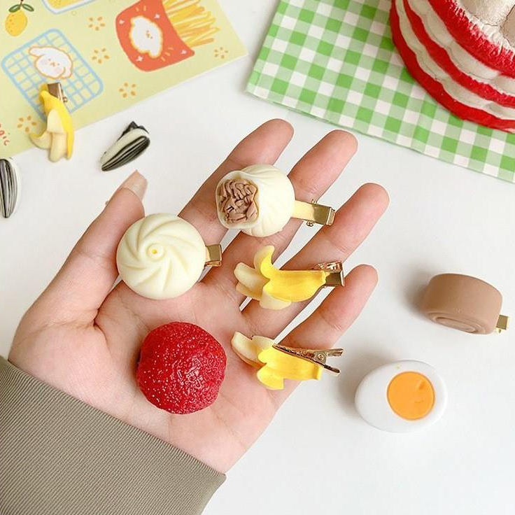 🥟ice🥟Kẹp Tóc Hình Quả Chuối Dễ Thương Sáng Tạo Vui Nhộn Cho Bé Gái