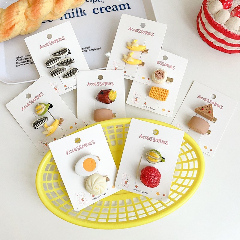 🥟ice🥟Kẹp Tóc Hình Quả Chuối Dễ Thương Sáng Tạo Vui Nhộn Cho Bé Gái
