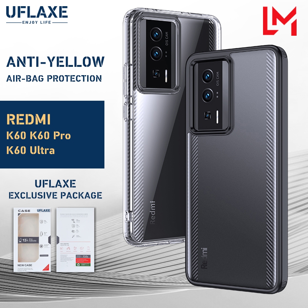 UFLAXE Ốp Cứng Chống Sốc Cho Xiaomi Redmi K60 / K60 Pro / K60E / K60 Ultra Ốp Điện Thoại Trong Suốt Mờ Ốp Lưng Bảo Vệ Toàn Diện Bền Chặt Chống Ố Vàng