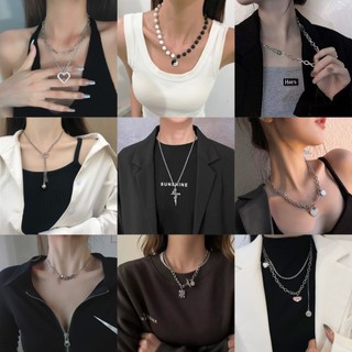 Dây chuyền ghép hình trái tim / mặt cười / thánh giá thời trang
