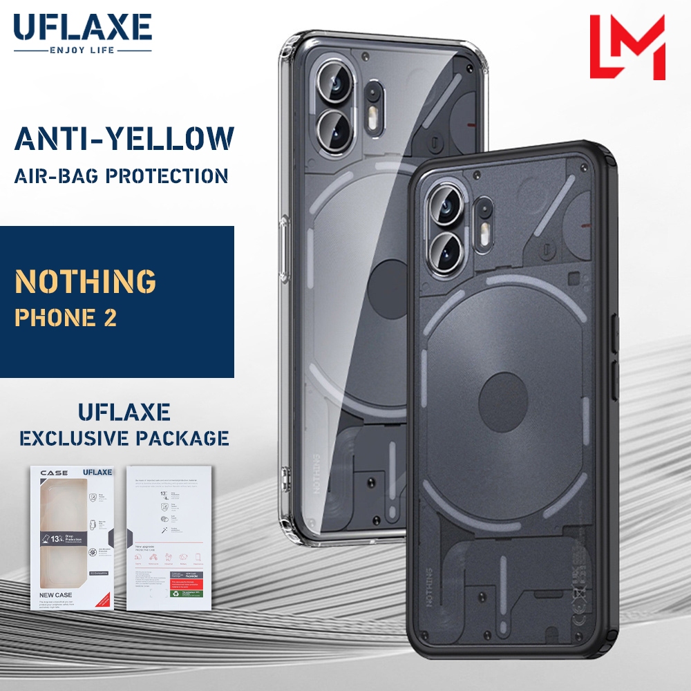 UFLAXE Ốp Cứng Chống Sốc Cho Nothing Phone 2 Ốp Điện Thoại Trong Suốt Mờ Ốp Lưng Bảo Vệ Toàn Diện Bền Chặt Chống Ố Vàng