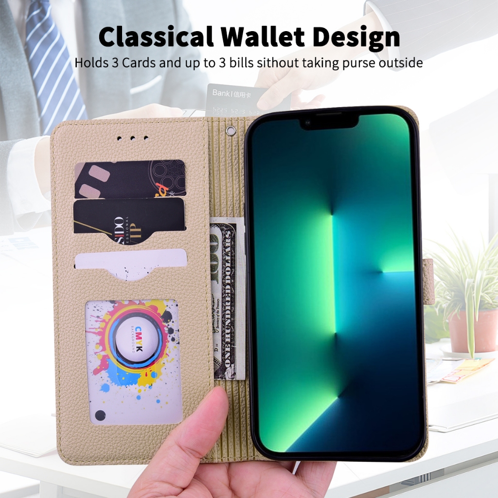 OPPO Reno 10 Pro+ 5G /Reno 8T  /Reno 8/8 Z Pro 5G /Find X5 Pro /Reno 7/7 Z /Reno 6/6 Z Pro Reno 5 Ốp Bao Da Điện Thoại Nắp Gập Kiêm Ví Chất Lượng Cao