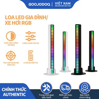 Đèn LED xe hơi GOOJODOQ sáng theo nhịp nhạc RGB điều khiển bằng giọng nói trang trí xung quanh xe máy tính