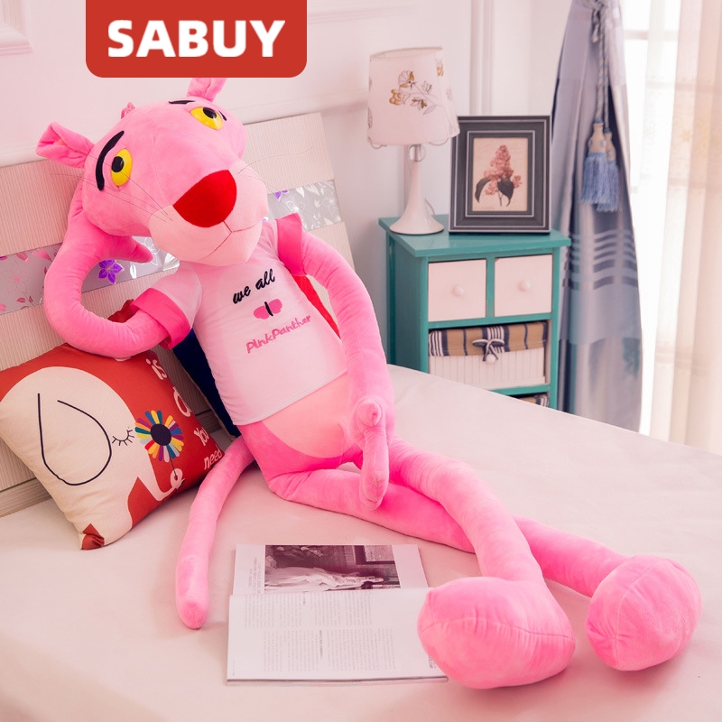 Dễ Thương Thú Nhồi Bông Hình Chú Báo Hồng Đáng Yêu Kích Thước 60-130cm