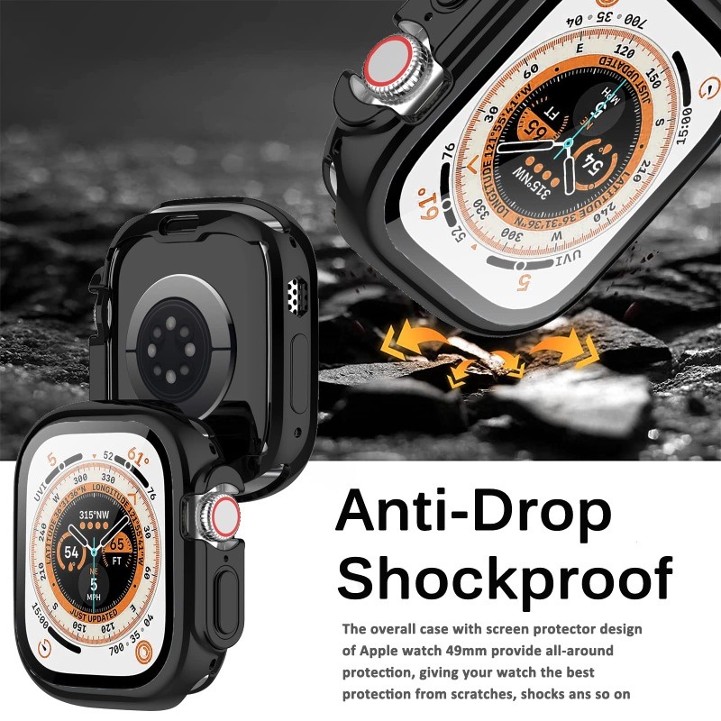 Ốp TPU BảO Vệ MàN HìNh ĐồNg Hồ Apple 49mm, 8 ultra 49mm