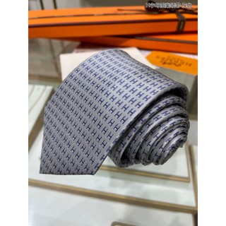 Cà vạt hermes * bạc lụa thời trang công sở 7cm