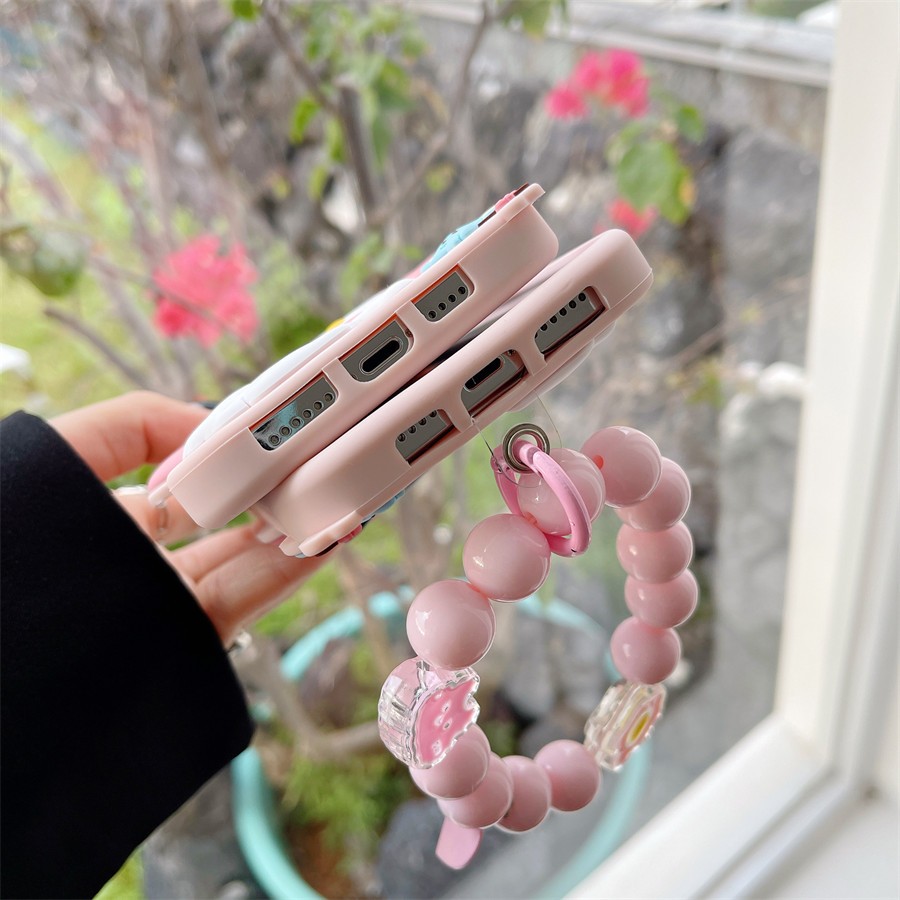 Hoạt Hình Ốp Điện Thoại Silicon Mềm Hình melody Chuột Phẳng Gắn Dây Đeo Cho iphone 11 12 13 14 15 pro max