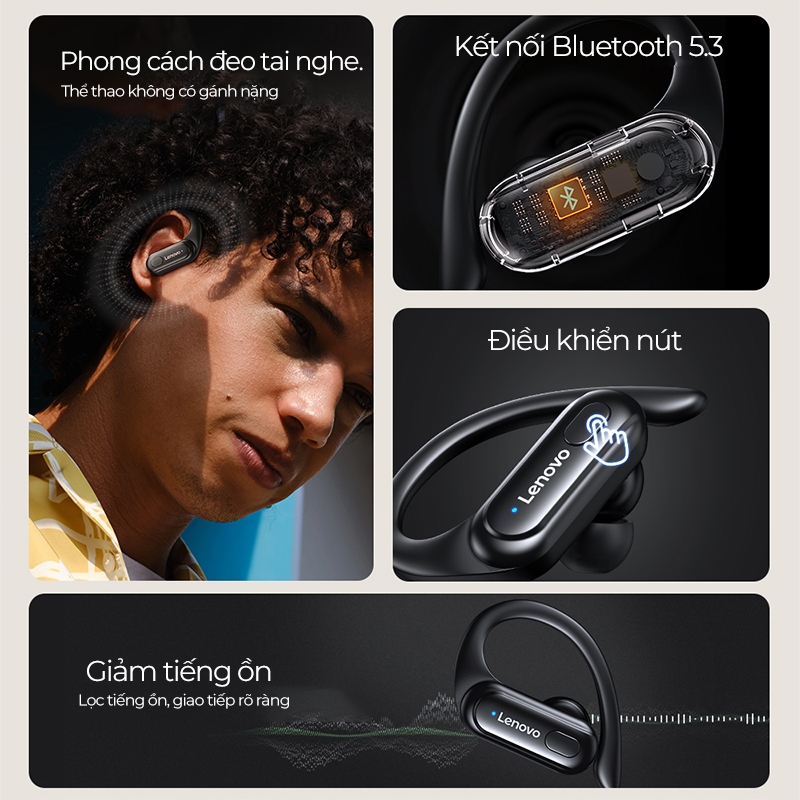 Tai Nghe bluetooth Không Dây v5.3 hifi Chất Lượng Âm Thanh hifi Tích Hợp Micro Cho lenovo thinkplus xt60