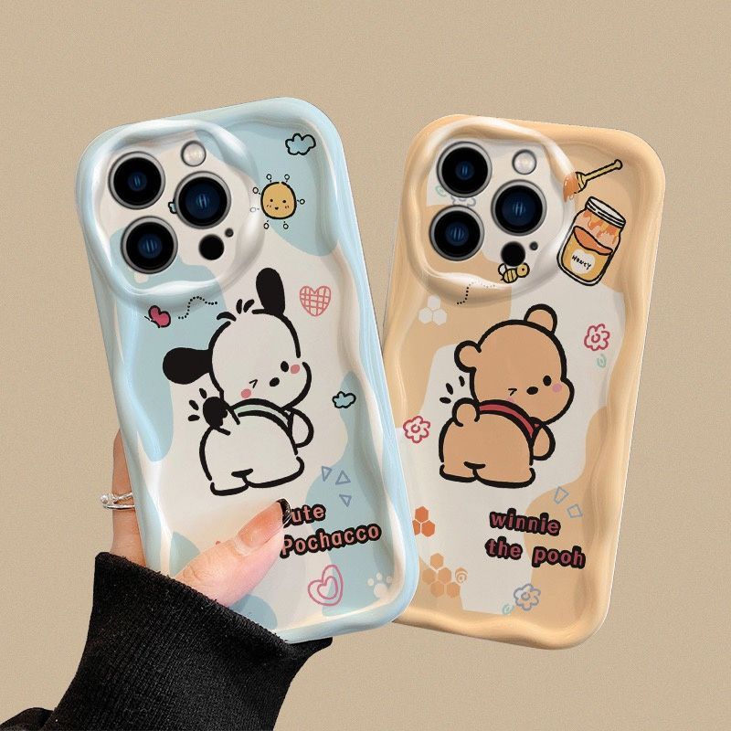 Ốp lưng Cartoon OPPO A79 A18 A38 A78 A77 5G A58 A57 2022 A17 A17K A16 A16K A16E A16S A74 A95 A94 A93 A76 A96 A55 A54 4G A15 A15S A53 A33 A52 A72 A92 A31 A7 A5S A12 A11K A9 A5 2020 A1K A3S A12E F11 Cute Hip swing Winnie Bear Pochacco Soft Phone Case NY 27