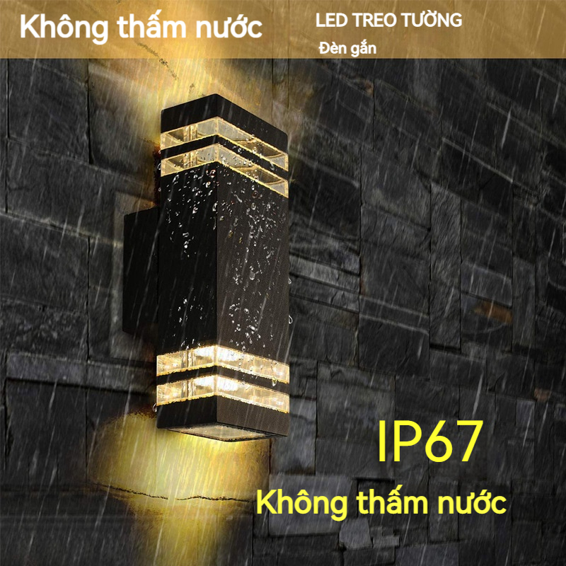 CANMEIJIA Đèn tường ngoài trời đèn trụ ngoài trời 2 đầu 2 kẻ vạch sáng IP65 Bóng Đèn E27 Hai Đầu Chống trang trí phòng Đối với phòng khách sạn Đèn cầu thang lên xuống