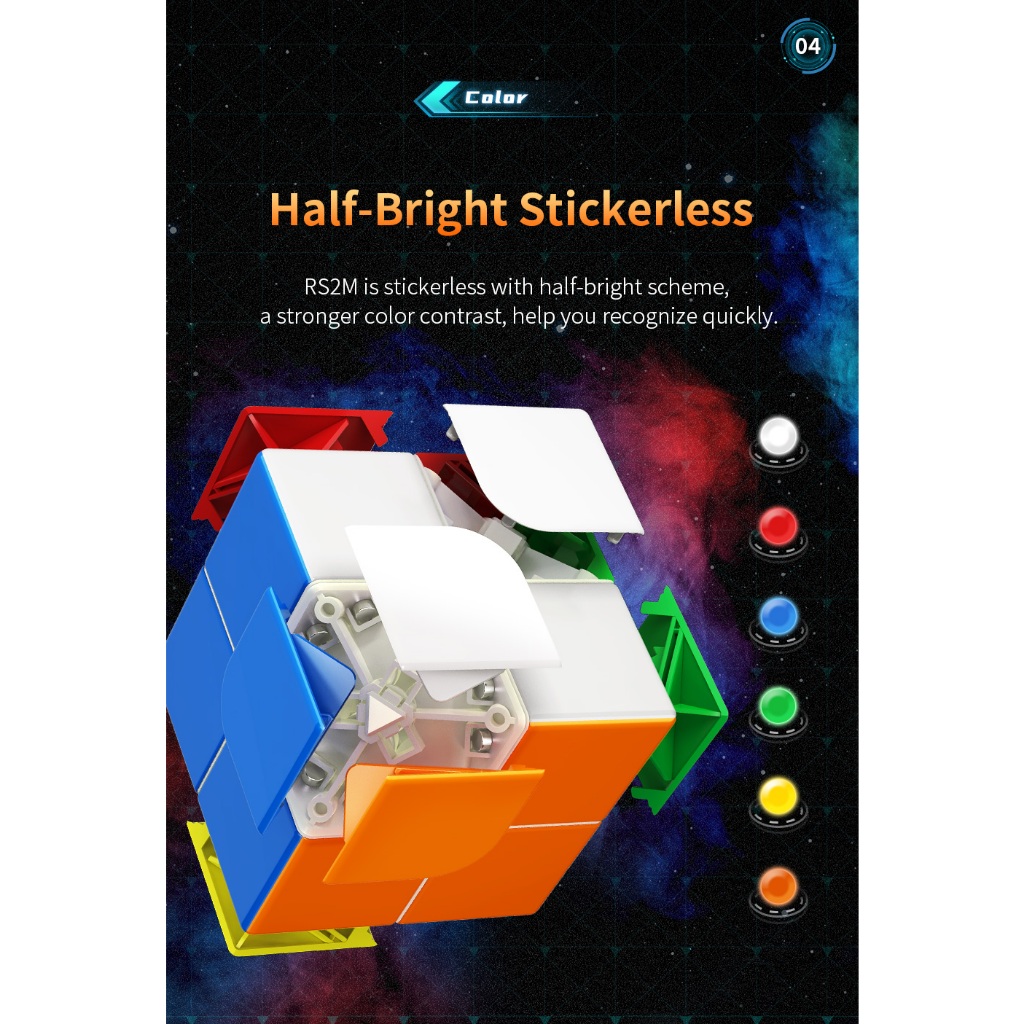 Khối Rubik Từ Tính 2x2 MOYU RS2M V2 2022 Đồ Chơi Giáo Dục Chuyên Nghiệp Cho Bé RS2M