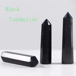 Đen tourmaline tháp pha lê tự nhiên cột pha lê thiền luân xa reiki wicca trang trí chữa bệnh đá đen đá quý đá pha lê trang trí nhà