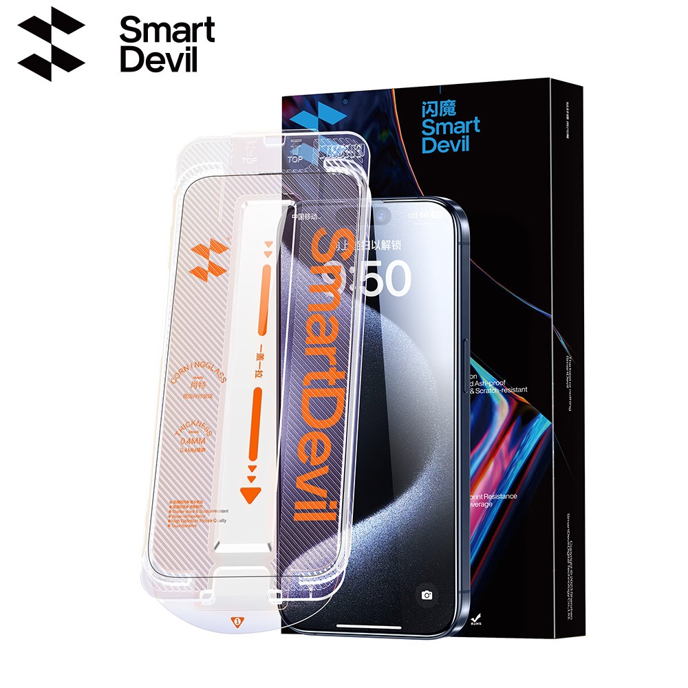 SmartDevil Kính Cường Lực Bảo Vệ Màn Hình Iphone 13 / 14 / 15 Promax Kèm Phụ Kiện