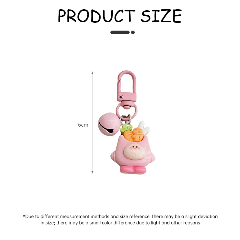 🎀 yakult 🎀Móc Khóa Hình Thức Ăn Quái Vật Có Chuông Dễ Thương Làm Quà Tặng Cho Học Sinh / Cặp Đôi / Bạn
