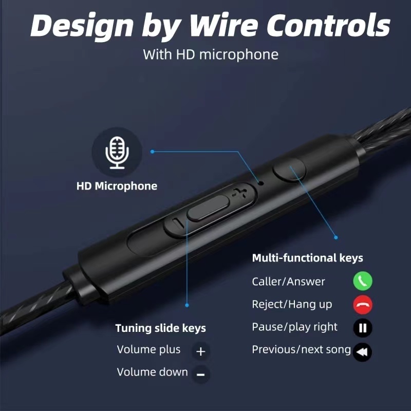 Tai Nghe Nhét Tai xinran x8  jack 3.5mm Bằng Kim Loại Cách Âm Thông Dụng