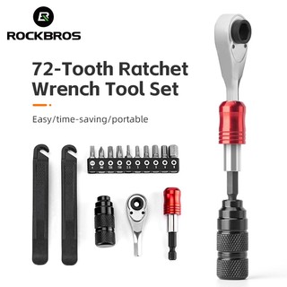 Rockbros Bộ Cờ Lê 72 Răng Bằng Hợp Kim Nhôm Linh Hoạt Nhỏ Gọn Sửa Chữa Xe Đạp Đường Dài
