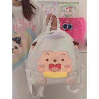 QFDI Ba Lô canvas Sức Chứa Lớn In Họa Tiết Cừu Hoạt Hình Phong Cách Dành Cho Học Sinh Nữ