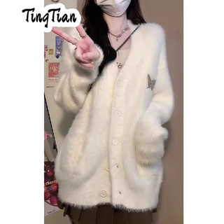 TINGTIAN Áo Len áo khoác cardigan Xu hướng Thể thao INS Comfortable WXF23B0XG1 48Z231129